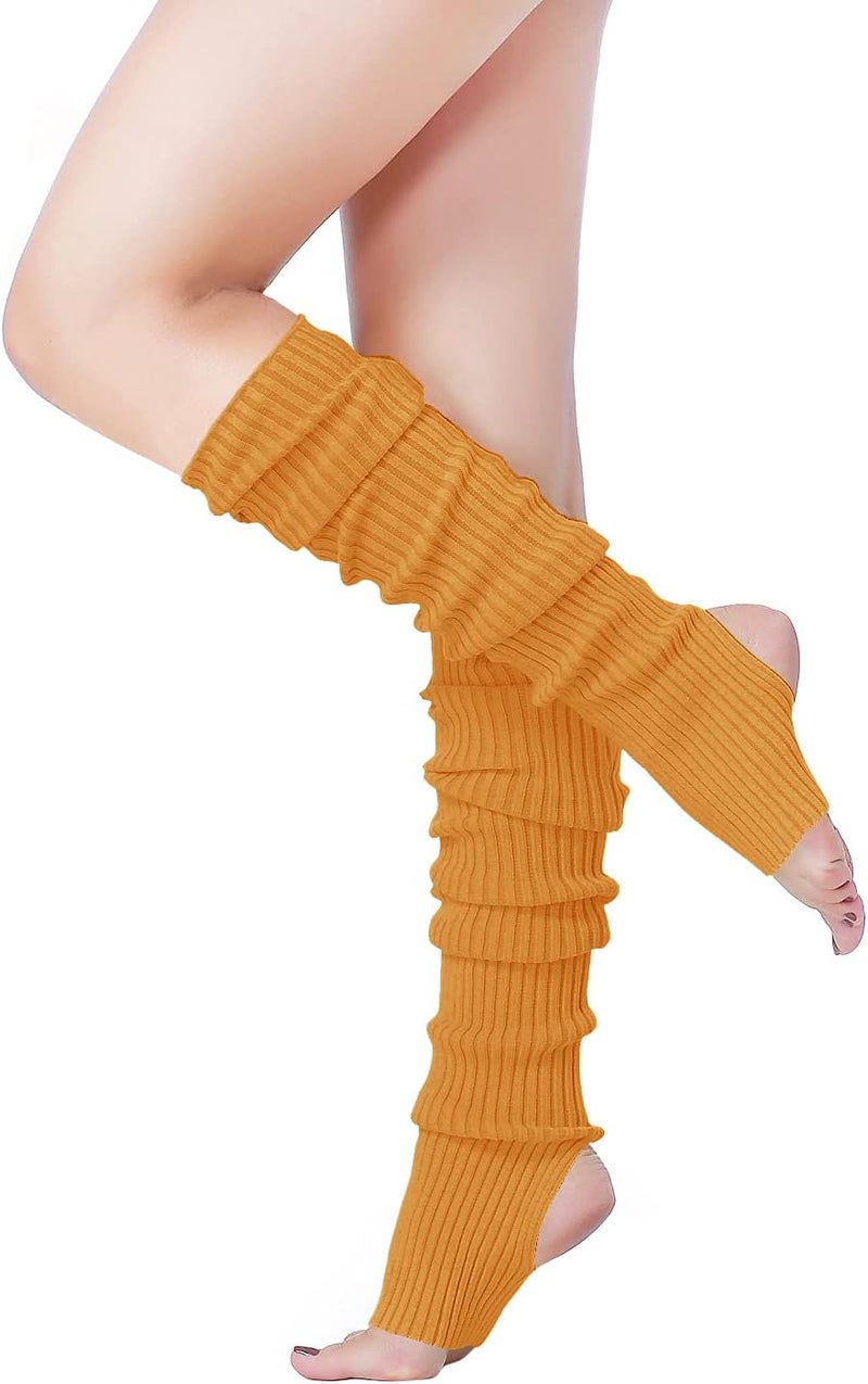 v28 Women’s Neon Knit Leg Warmer for 80s Party Dance Sports Yoga - Image 1